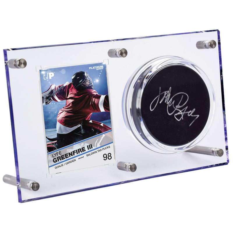 Hockey Puck & Card (35PT) Clear Flip Display Case | Ultra PRO International