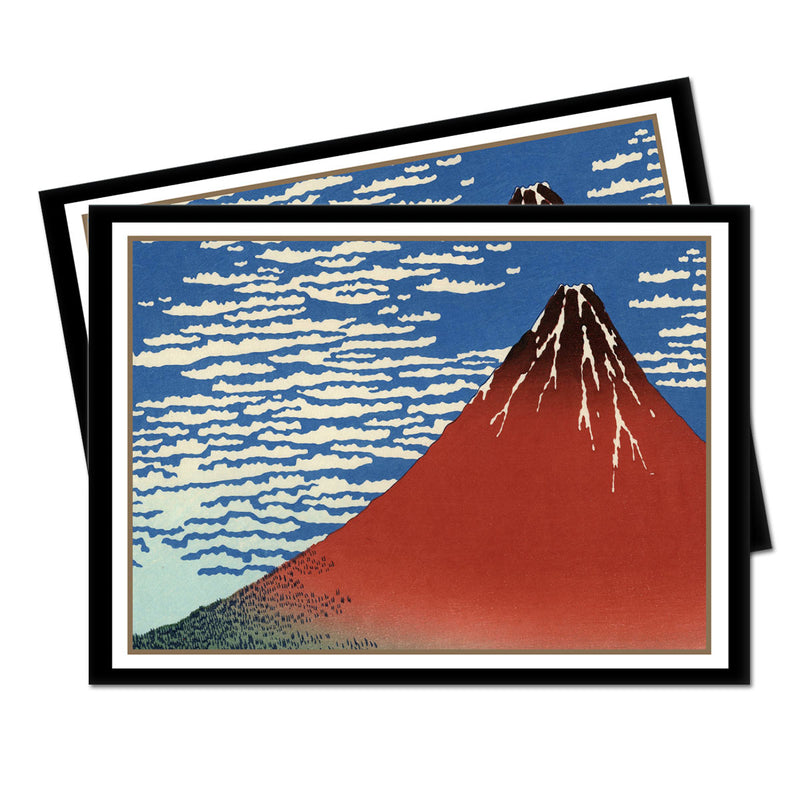 Fine Art Red Fuji Standard Deck Protector Sleeves (65ct) by Hokusai | Ultra PRO International