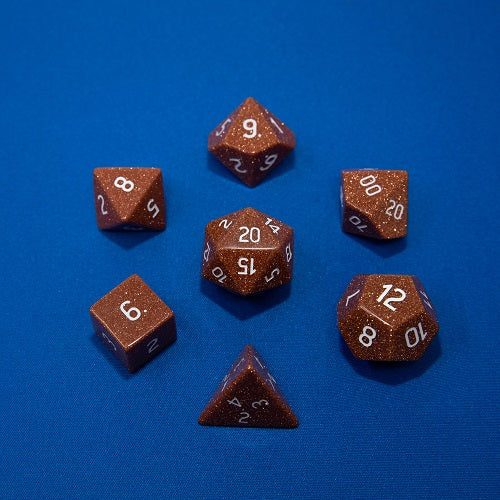 Gemstone Gold Sandstone RPG Dice Set (7ct) | Ultra PRO International