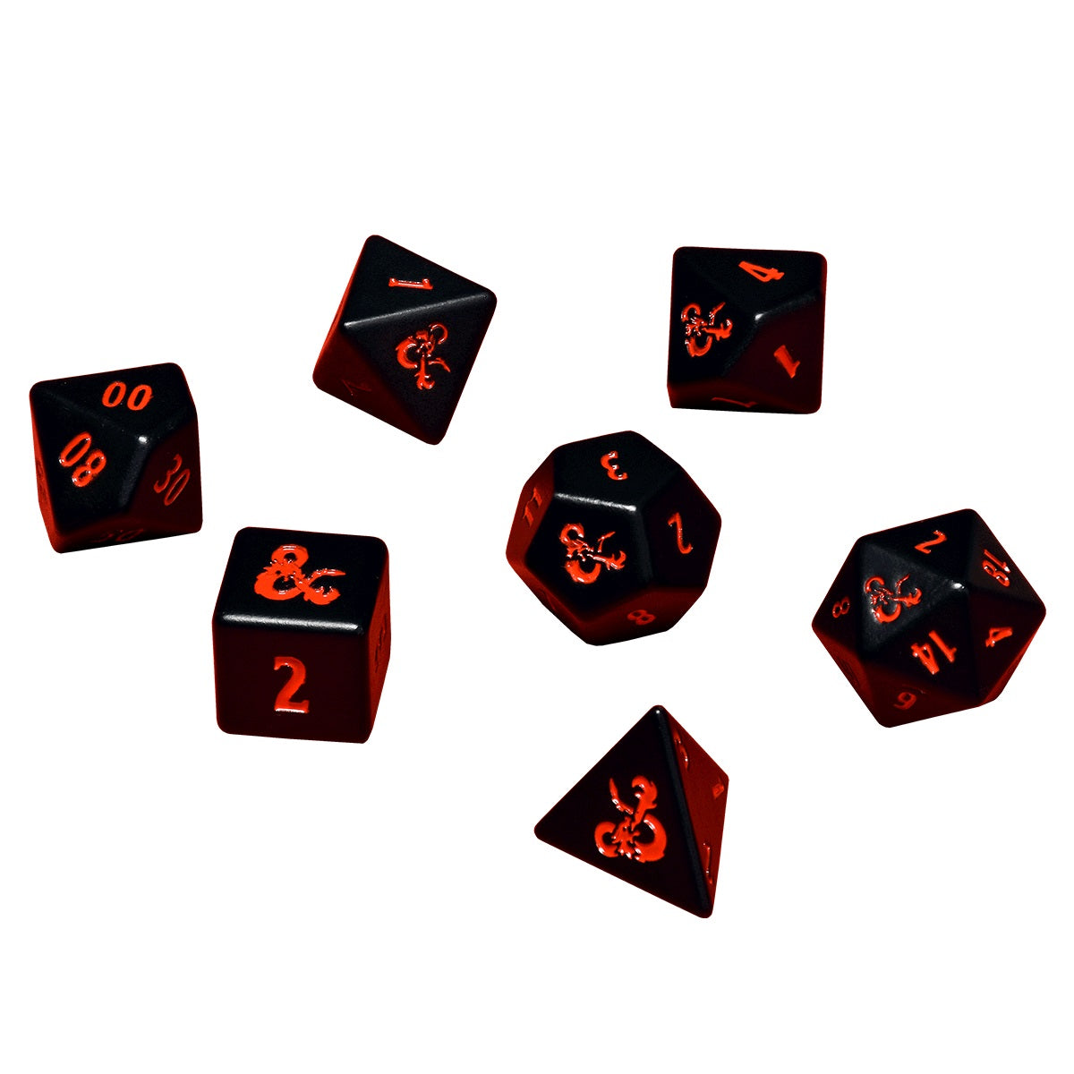 Heavy Metal Premium RPG Dice Set (7ct) for Dungeons & Dragons | Ultra PRO International