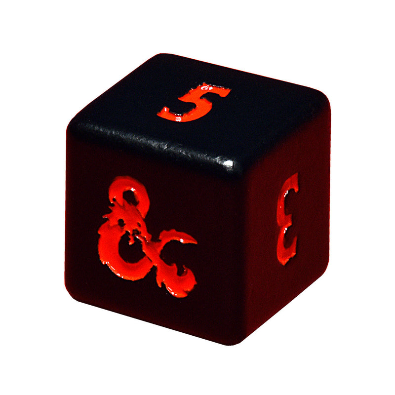 Heavy Metal Black and Red D6 Dice Set (4ct) for Dungeons & Dragons | Ultra PRO International