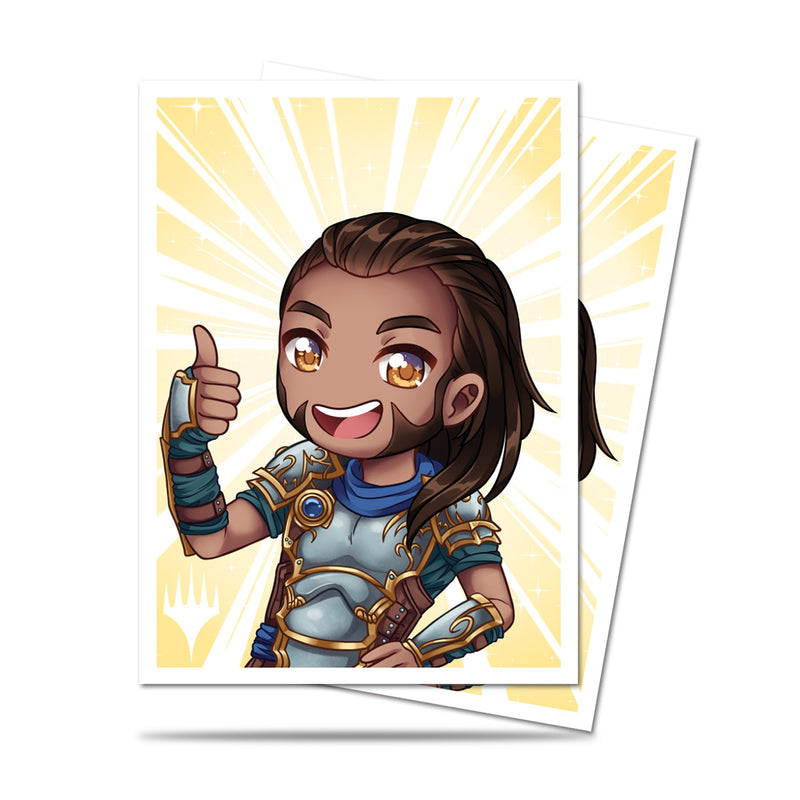 Chibi Collection Gideon Good Job! Standard Deck Protector Sleeves (100ct) for Magic: The Gathering | Ultra PRO International