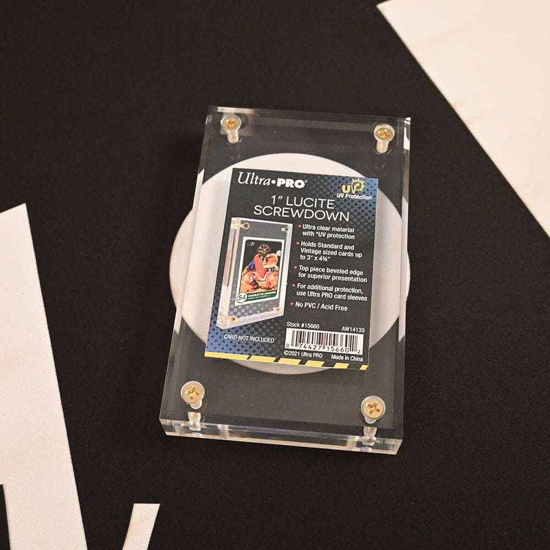 Pro Mold 1-Screw Screwdown Holder – Fits 1952-1956 Topps Vintage Baseball Cards, UV Safe Clear Case