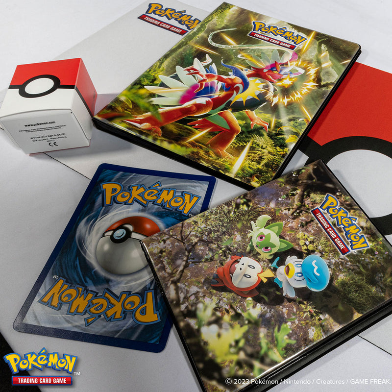 Pokemon Ultra Pro 4-Pocket Portfolio Escarlate e Roxo 03 para 80