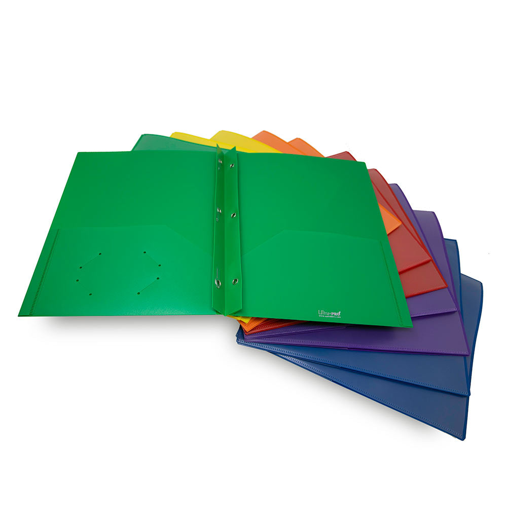 Kosiz 36 Pack Plastic 2-Pocket Folders With Prongs - Heavy Duty School & Office Folders (Green)