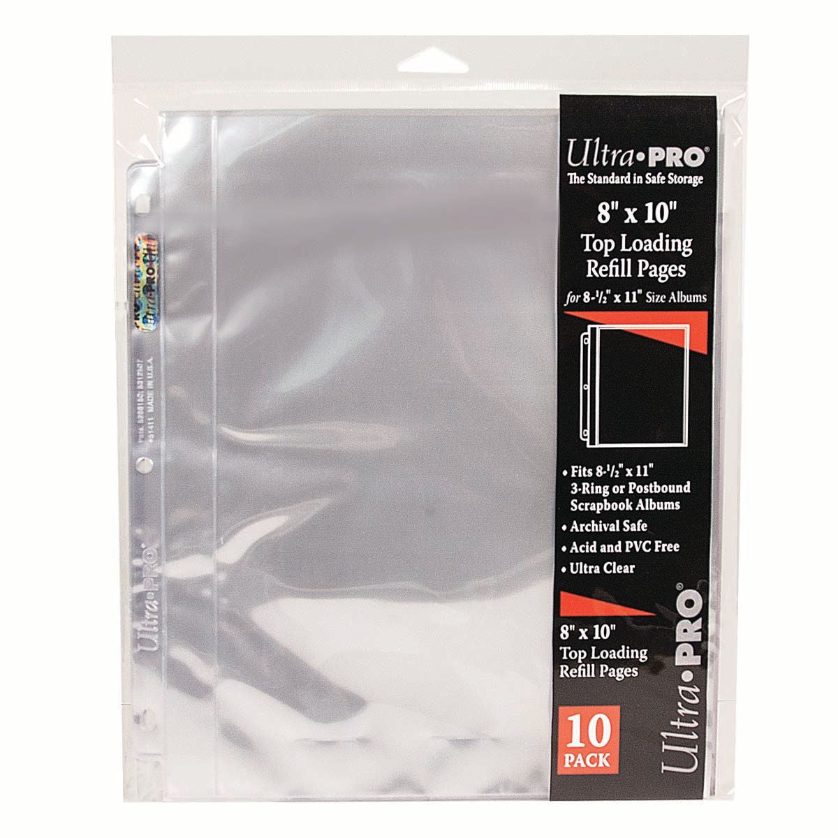 3-Hole Clear 8" x 10" Photo Pages | Ultra PRO International