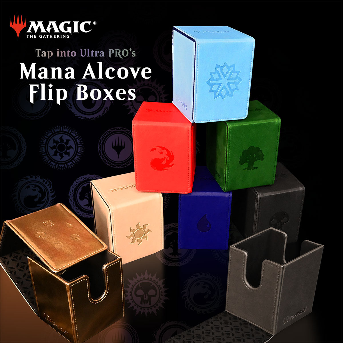 Set of sold Ultra Pro Mana Symbol Deck Boxes