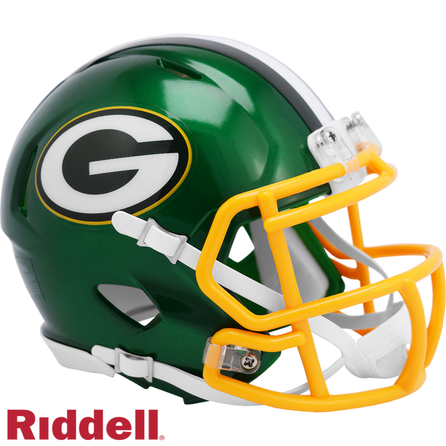 Riddell NFL Green Bay Packers Flash Alternate Speed Mini Replica Helmet | Ultra PRO International