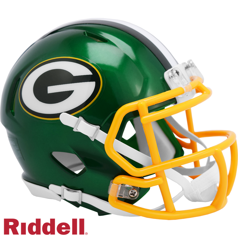 Riddell NFL Green Bay Packers Flash Alternate Speed Mini Replica Helmet | Ultra PRO International