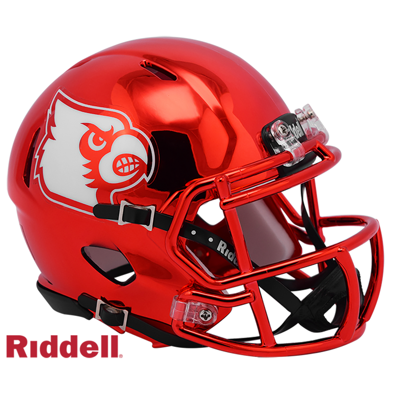 Riddell NCAA Louisville Cardinals Chrome Alternate Speed Mini Replica Helmet | Ultra PRO International