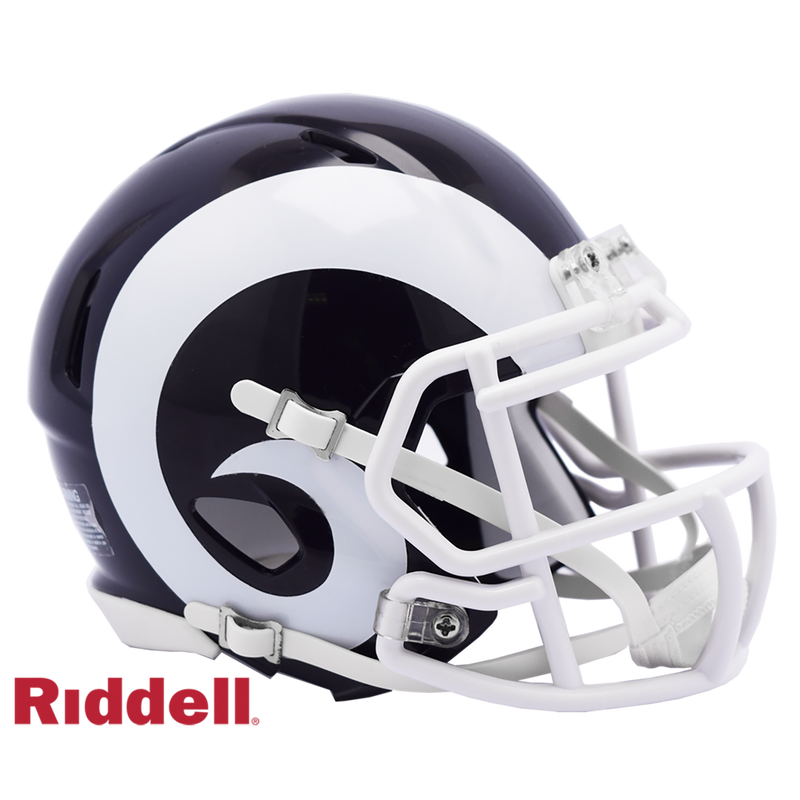 Riddell NFL Los Angeles Rams 2019 Logo Speed Mini Replica Helmet | Ultra PRO International