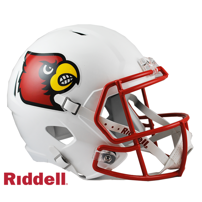Louisville Cardinals Football Black Cherry Chrome Riddell S2BDC-SP Facemask  Good