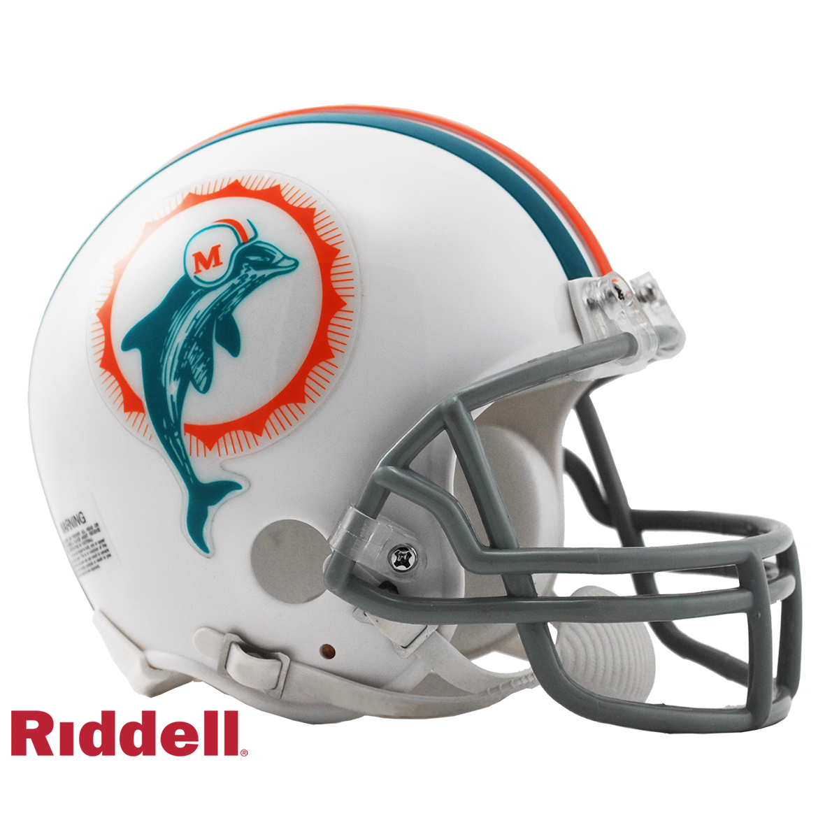 Miami Dolphins Throwback NFL Authentic VSR-4 Riddell Full Size Football  Helmet