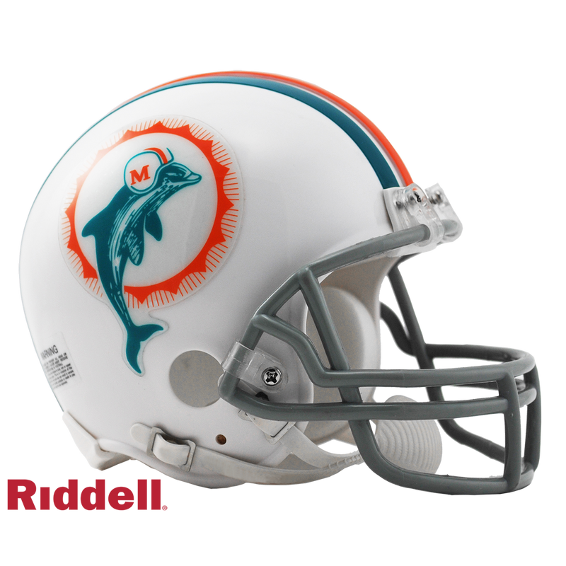 Riddell NFL Miami Dolphins 72 Throwback VSR4 Mini Replica Helmet | Ultra PRO International