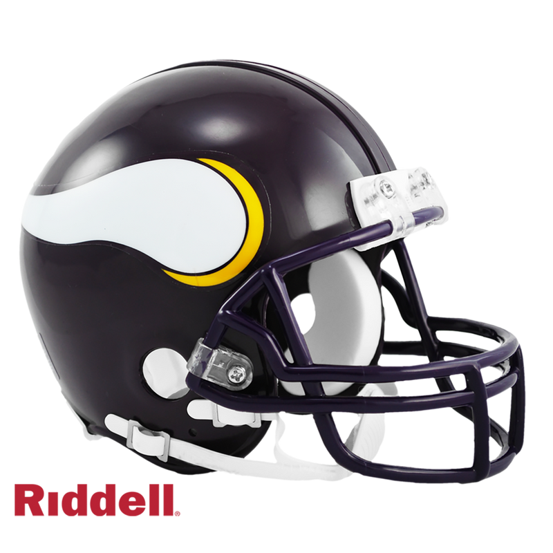 Riddell NFL Minnesota Vikings Throwback VSR4 Mini Replica Helmet | Ultra PRO International