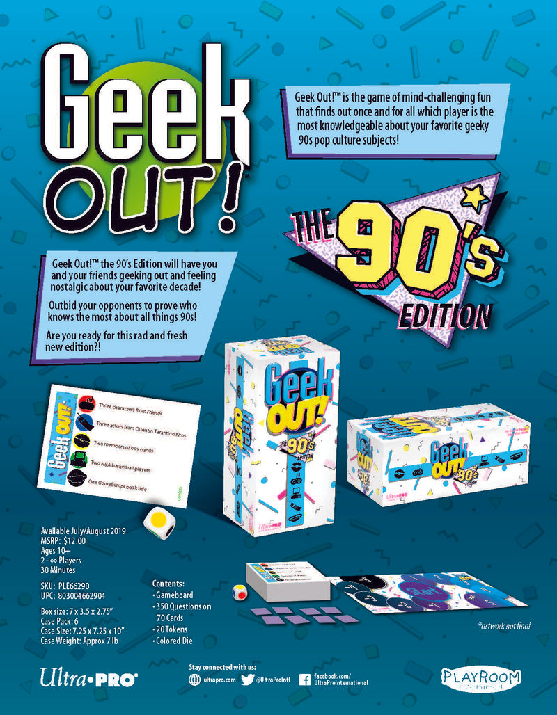 Geek Out! Trivia Party Game: The 90s Edition | Ultra PRO Entertainment