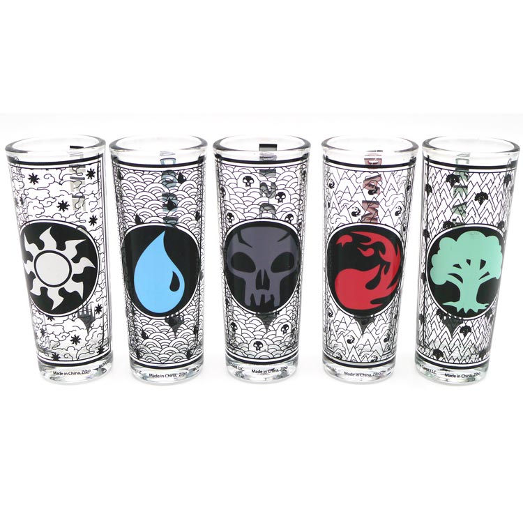 WUBRG Basic Mana Symbol Shot Glasses for Magic: The Gathering | Ultra PRO International
