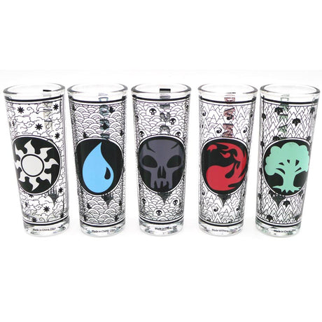 WUBRG Basic Mana Symbol Shot Glasses for Magic: The Gathering | Ultra PRO International